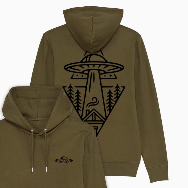 UFO Spaceship Hoodie Organic Cotton