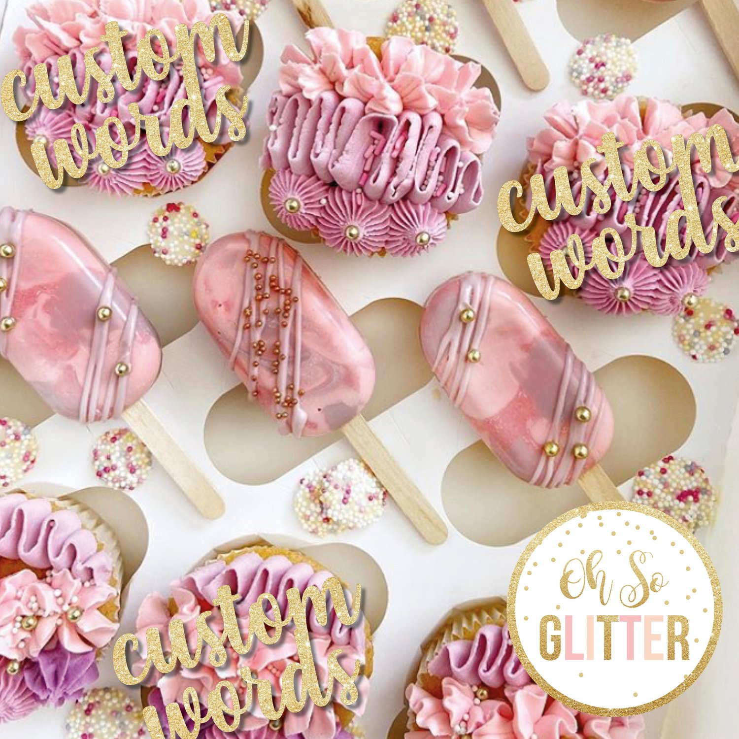 Image of Customised cupcake toppers - no sticks