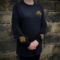 Image 1 of Black & Gold Ornamental Longsleeve