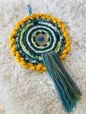 Green Rolling Hills Circular Weaving