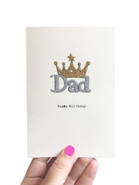 Image 1 of Crown Happy Birthday Dad Card