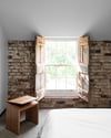 CLIPPED WING 450MM STOOL/SIDE TABLE IN TASMANIAN OAK