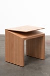 CLIPPED WING 450MM STOOL/SIDE TABLE IN TASMANIAN OAK