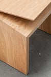 CLIPPED WING 450MM STOOL/SIDE TABLE IN AMERICAN OAK