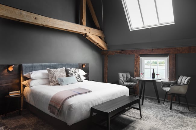 STILLWATER BENCH IN TORCHED TASMANIAN OAK - ROGUE LEATHER