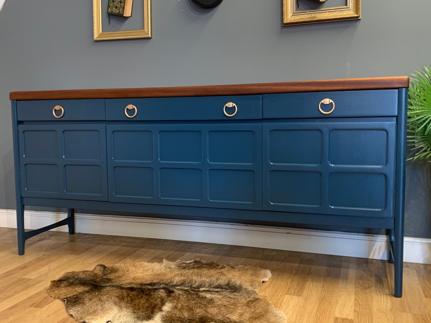 Image of Hauge blue Nathan teak sideboard