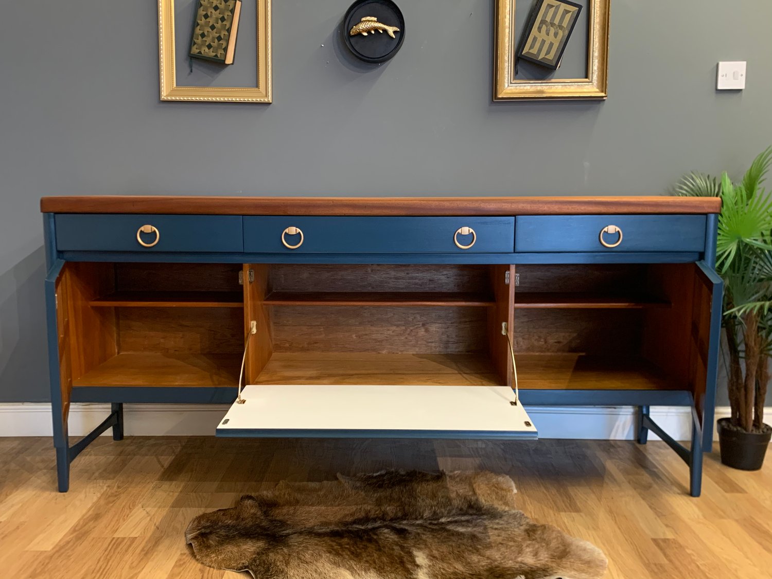 Image of Hauge blue Nathan teak sideboard