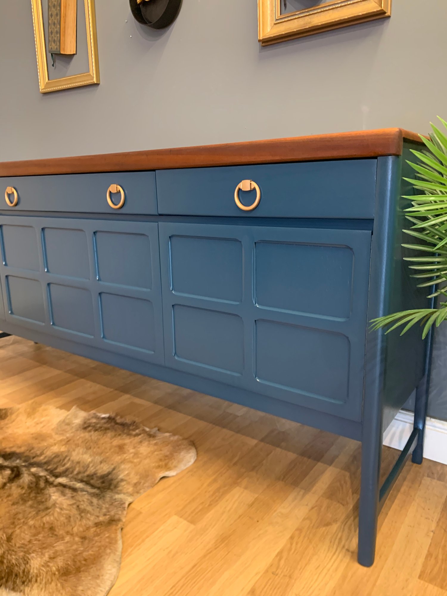 Image of Hauge blue Nathan teak sideboard