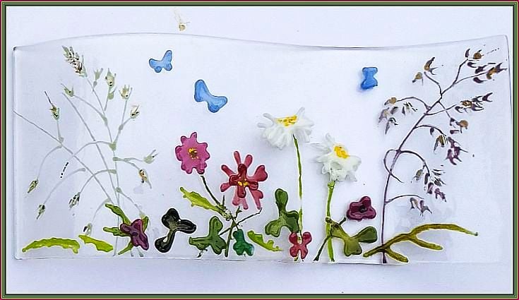 Violets and butterflies