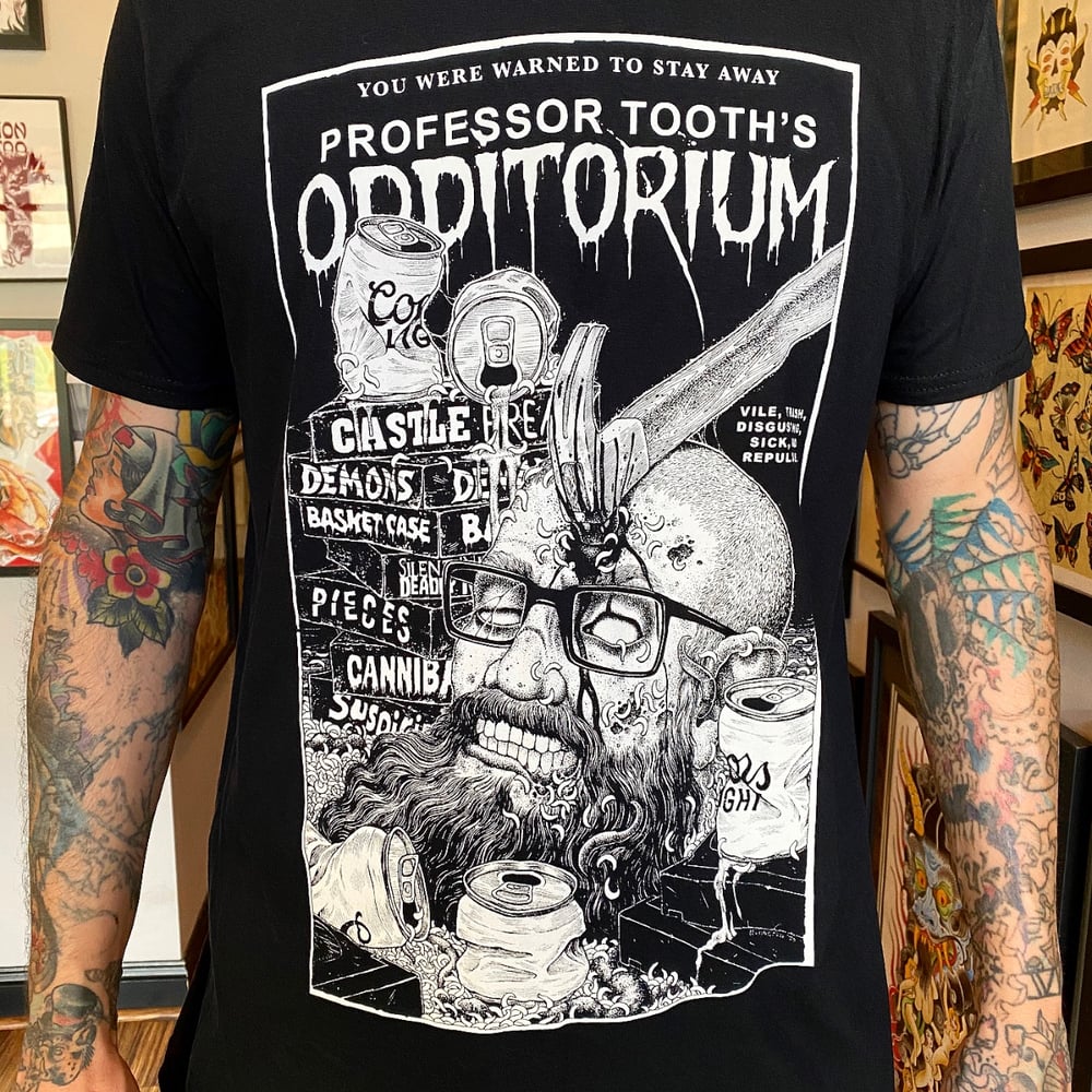 Image of Professor Tooth’s Horror Tee Shirt