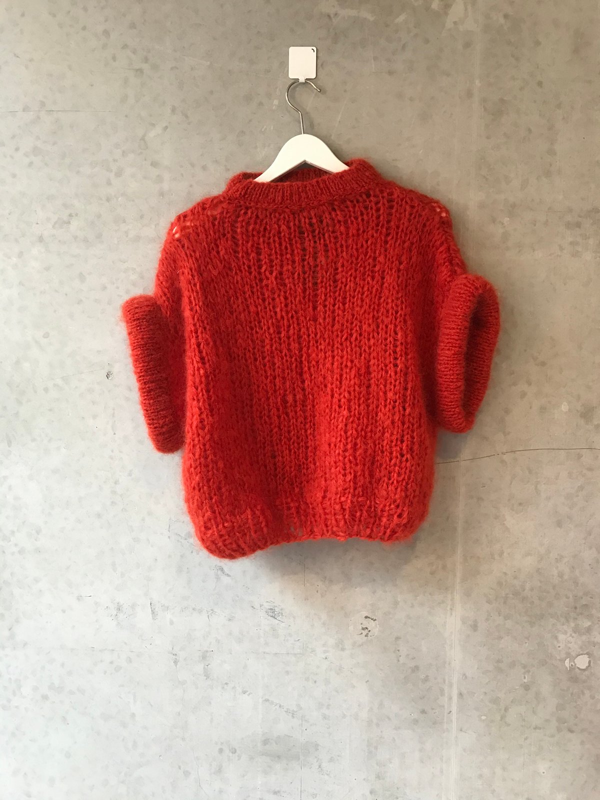 mohair short sleeve sweater