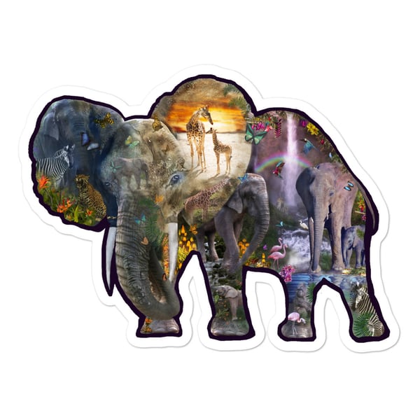 Image of Jungle Elephant Adventure Sticker