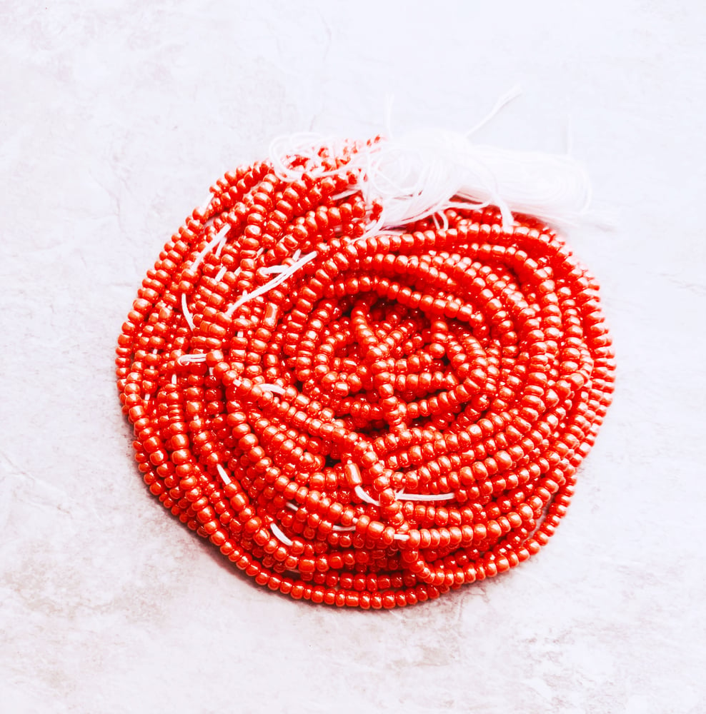 Image of Scarlet Red XL Tie Waistbead 