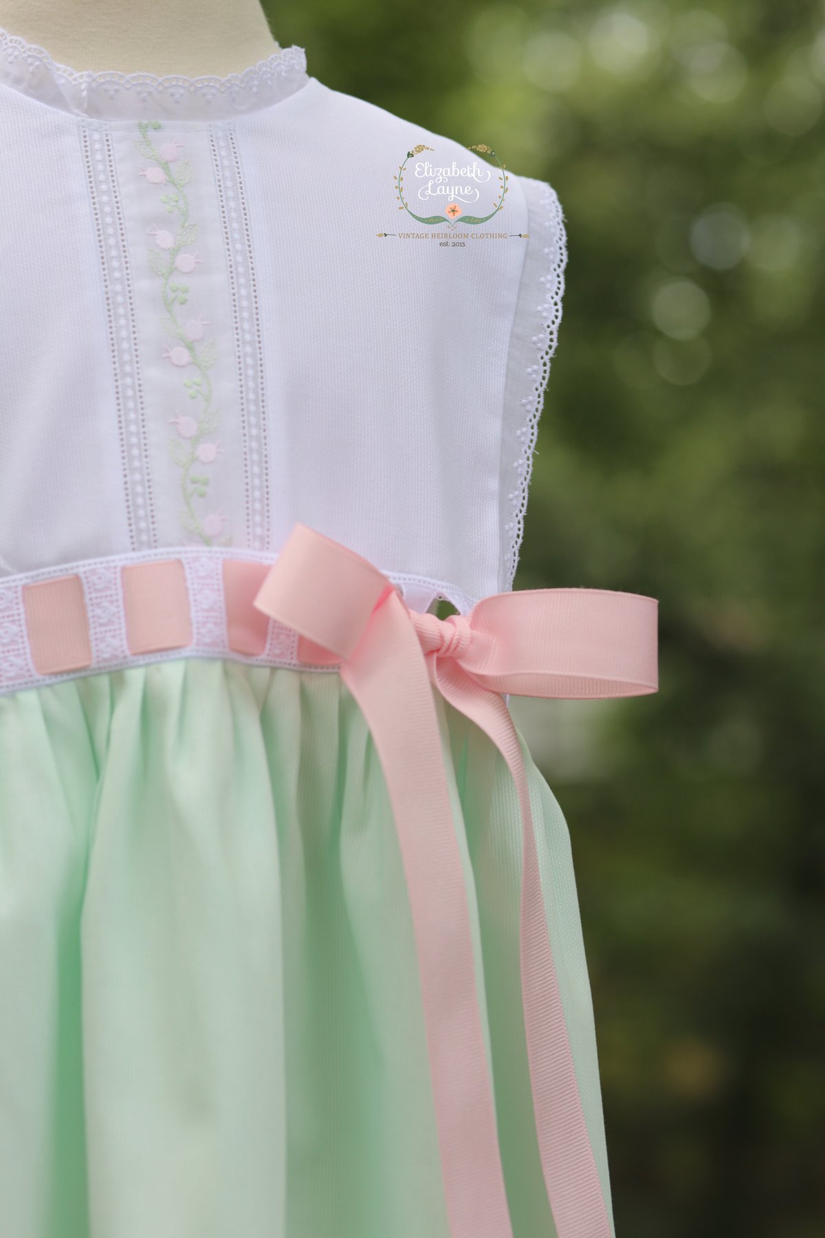 Image of Mint Heirloom Primrose Sunsuit & Dress