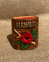 Image 1 of Vintage "Hawaii" Hibiscus Toothpick Holder