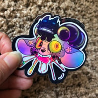 gummy heart holographic sticker