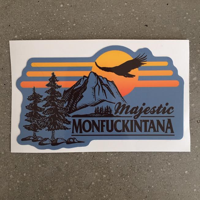 Image of New! Majestic Monfuckintana Sticker (teal)