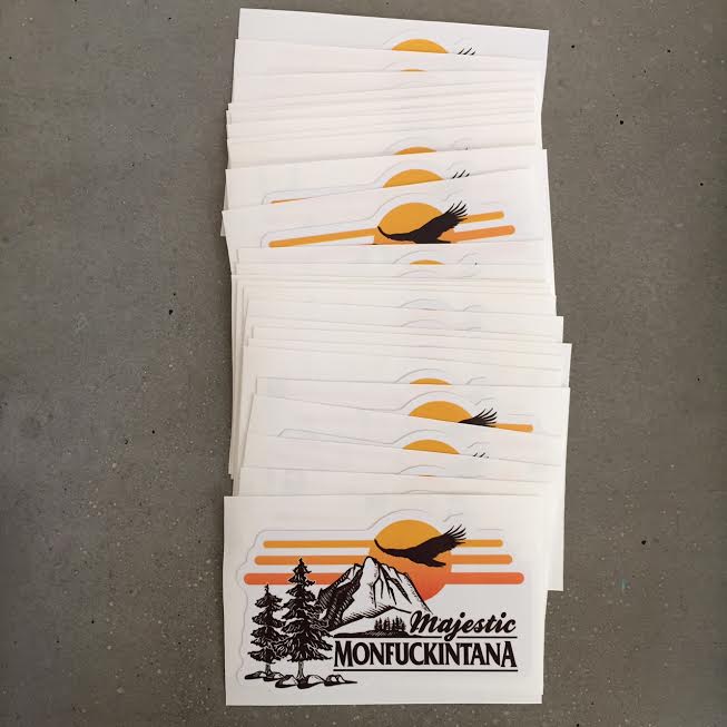 Image of New! Majestic Monfuckintana Sticker (white)