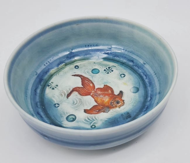 Small Koi Porcelain Dish