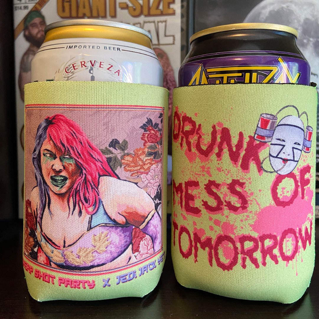 Image of "Drunk Mess" Koozie  (CHEAP SHOT PARTY KOOZIE CLUB 2020 RELEASE #9)