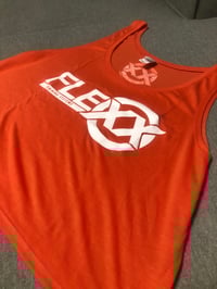 Women's Orange Coral/White  Boxy Tank