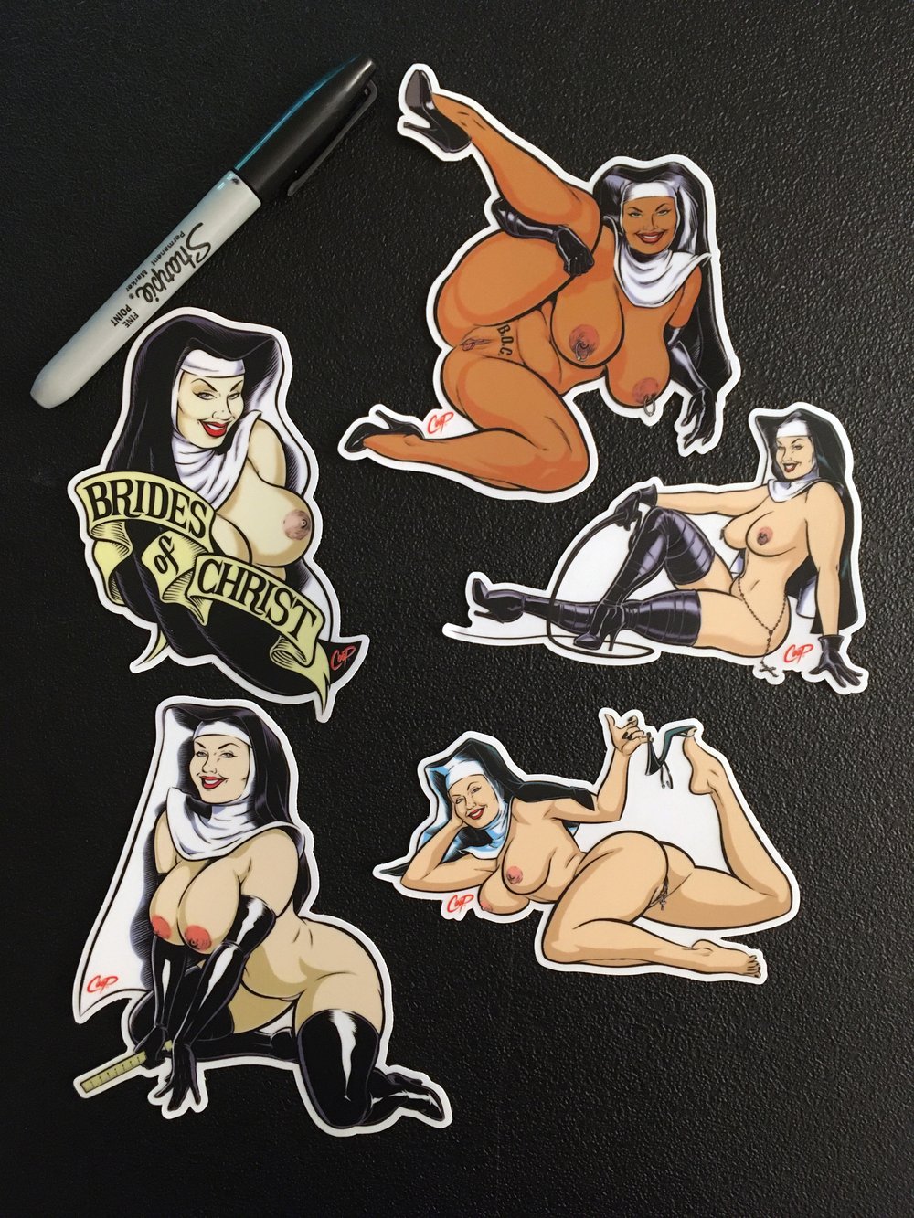 Image of COOP Sticker Pack #14 "Naughty Nuns"