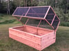 Cedar garden box with easy lift assist cover 4’ x 8’x 49” 