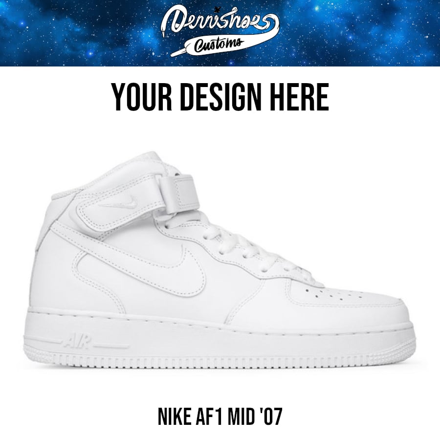 Image of Custom Hand Painted Made To Order Nike Air Force 1 '07 Mid Shoes (Men/Women)