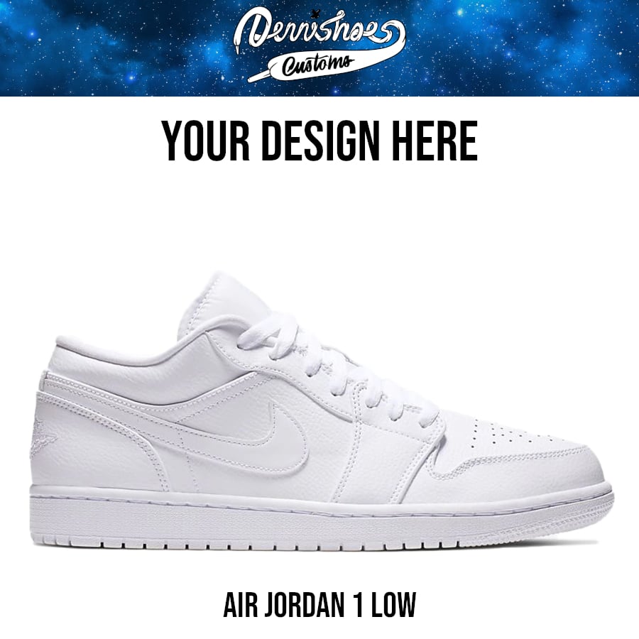 Image of Custom Hand Painted Made To Order Nike Air Jordan 1 AJ1 Low Shoes (Men/Women)