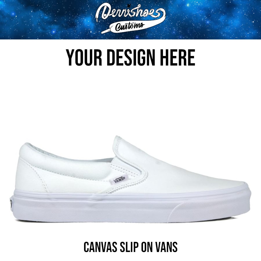 Image of Custom Hand Painted Made To Order Vans Classic Slip-On Shoes (Men/Women/Boys)