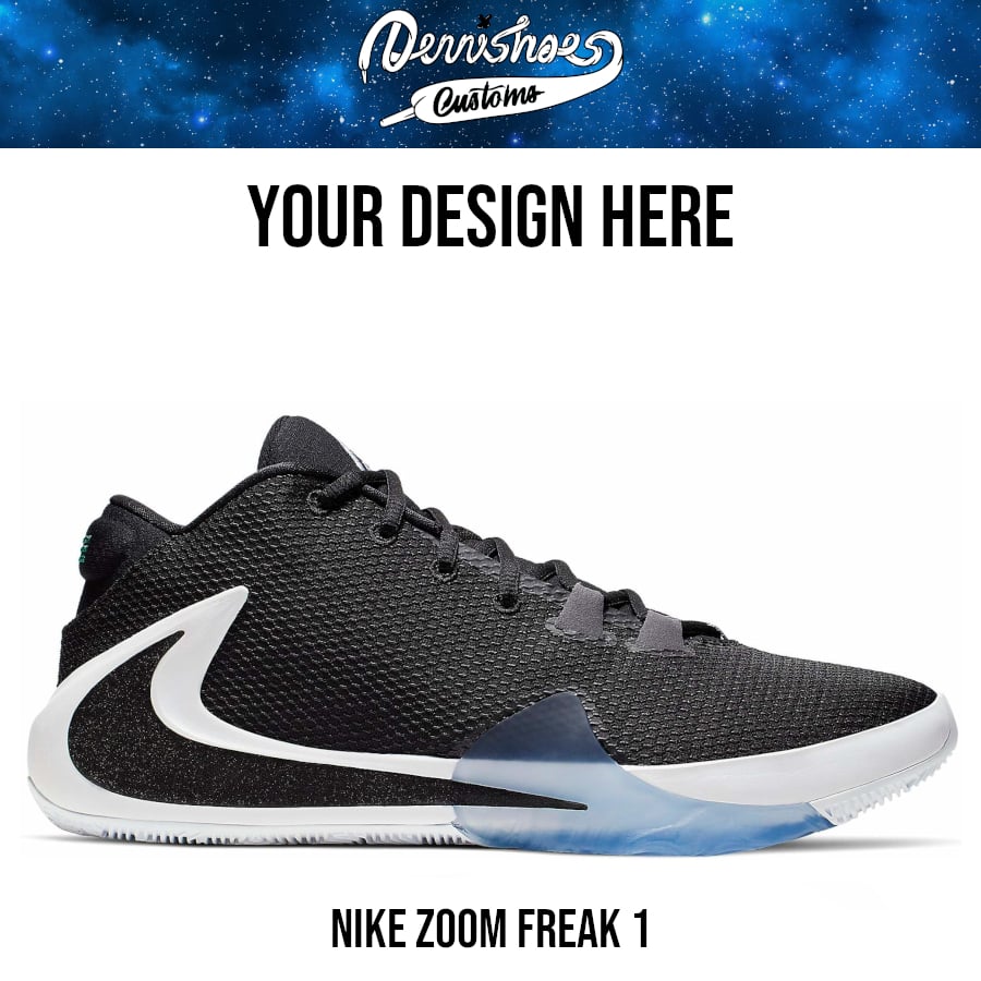 Image of Custom Hand Painted Made To Order Nike Zoom Freak 1 Giannis Basketball Shoes (Men/Women)