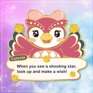 Image of Animal Crossing Celeste Hard Enamel Pin