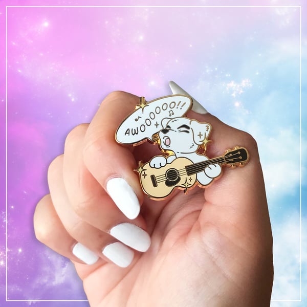 Image of Animal Crossing New Horizons K.K. Slider AWOO Hard Enamel Pins