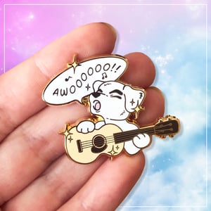 Image of Animal Crossing New Horizons K.K. Slider AWOO Hard Enamel Pins