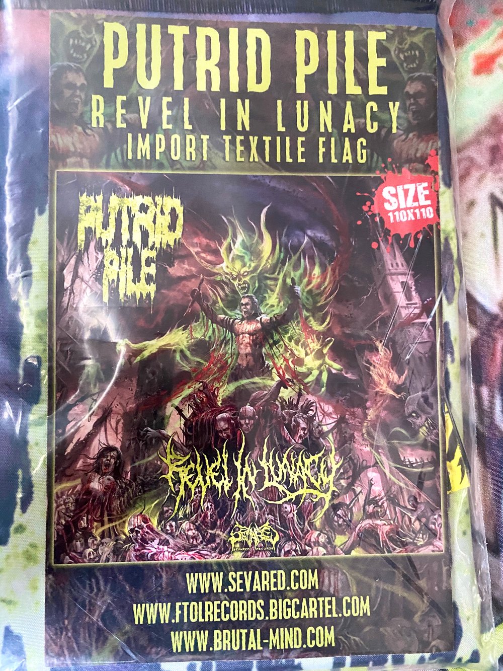 Putrid Pile-Revel In Lunacy(wall flag)