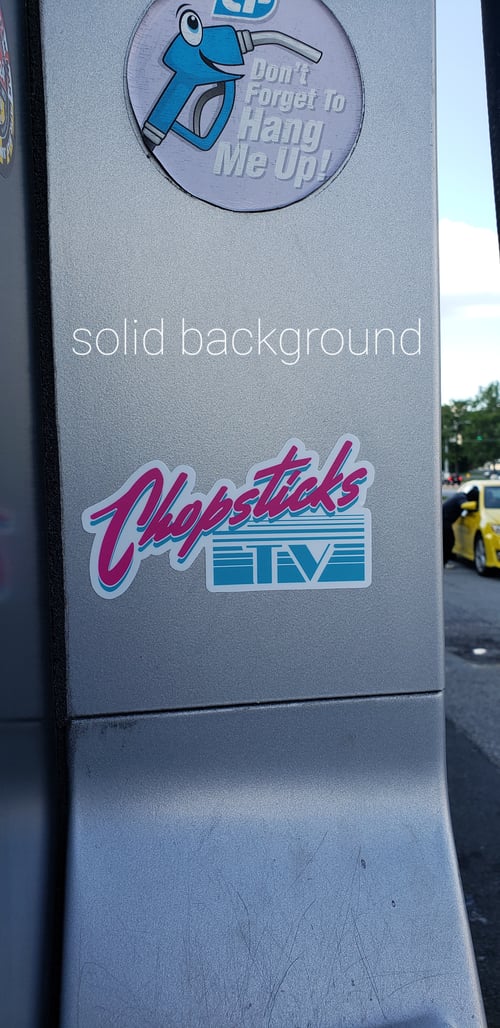 Image of Retro ChopsticksTv Sticker