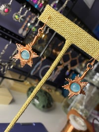 Cats eye Sunburst earrings 
