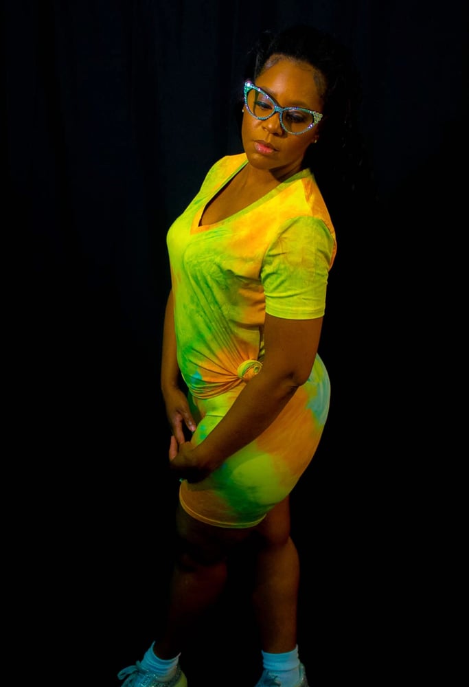 Image of Yellow Tye Dye Short Set