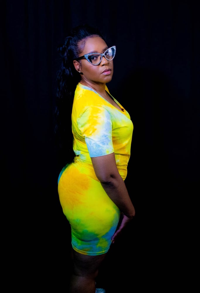 Image of Yellow Tye Dye Short Set