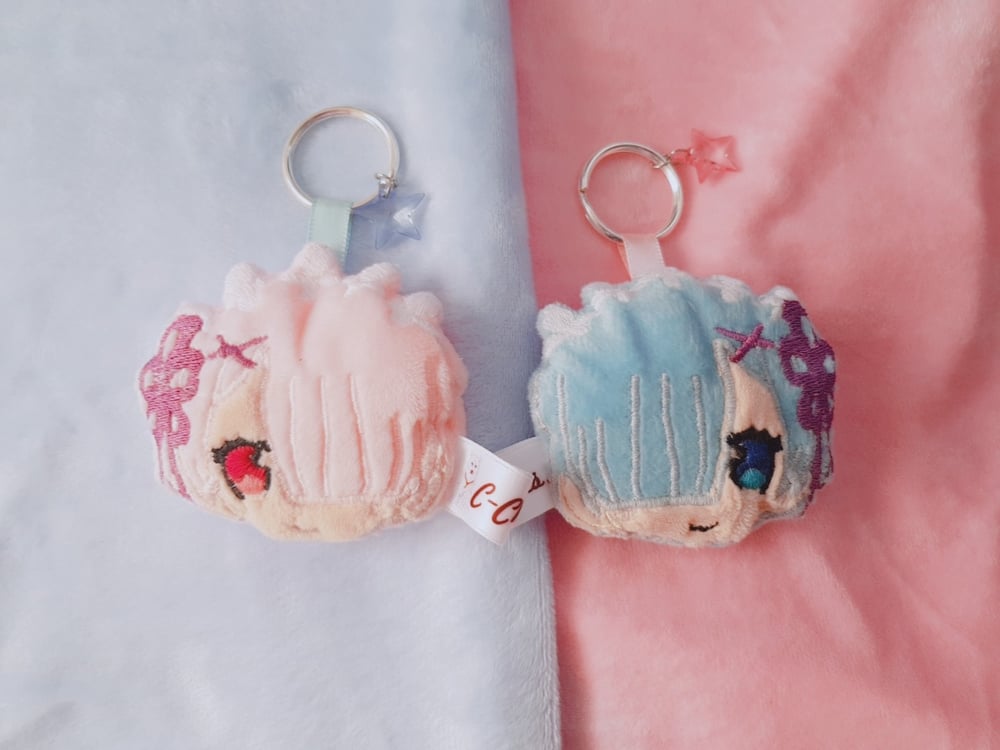Ram and Rem plush keychain
