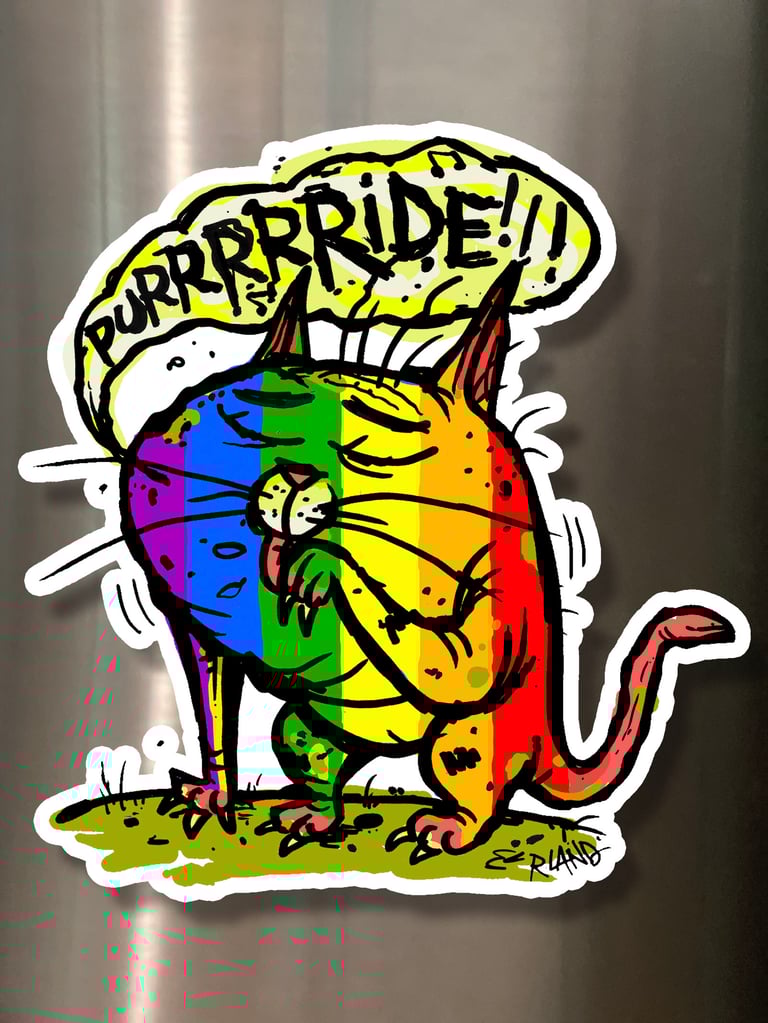 Purrrrride Cat Magnetic Art