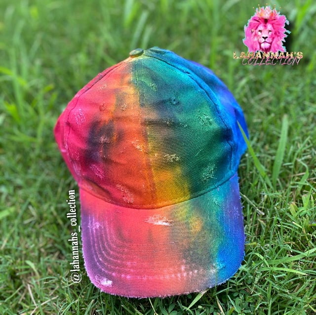 Image of Rainbow Distressed Hat
