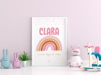 Lámina Arcoíris Personalizada - Modelo Clara