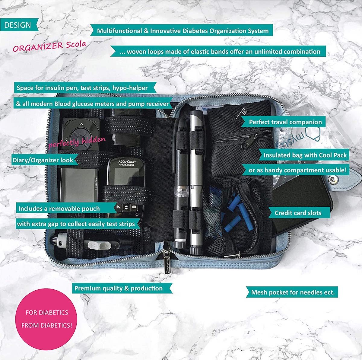 Image of Diabetes Organizer Black - shipping to Germany