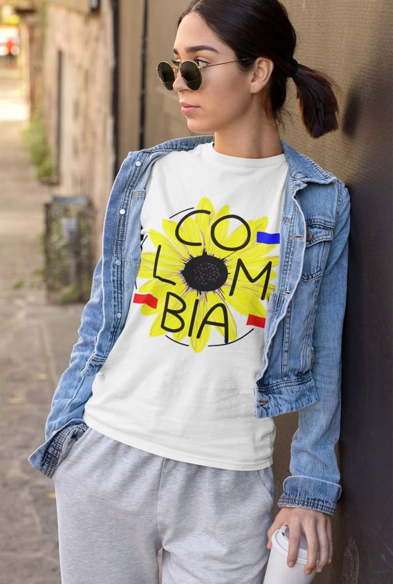 Camiseta Colombia Floral
