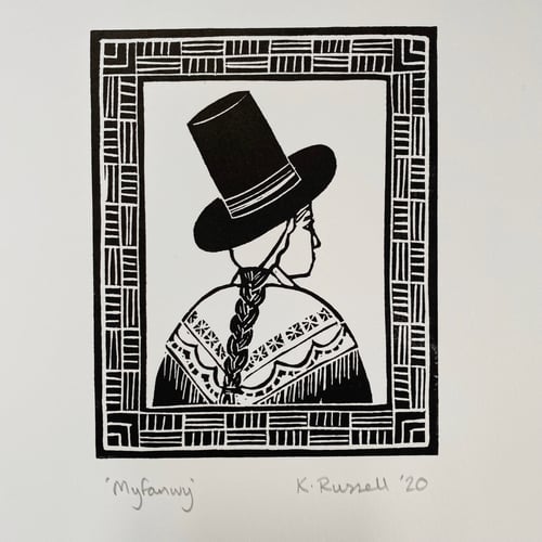 Image of ‘Myfanwy’ Linoprint 