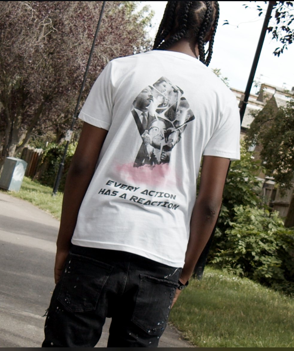 Image of Black "Heroes"  White Unisex T-shirt #BLM