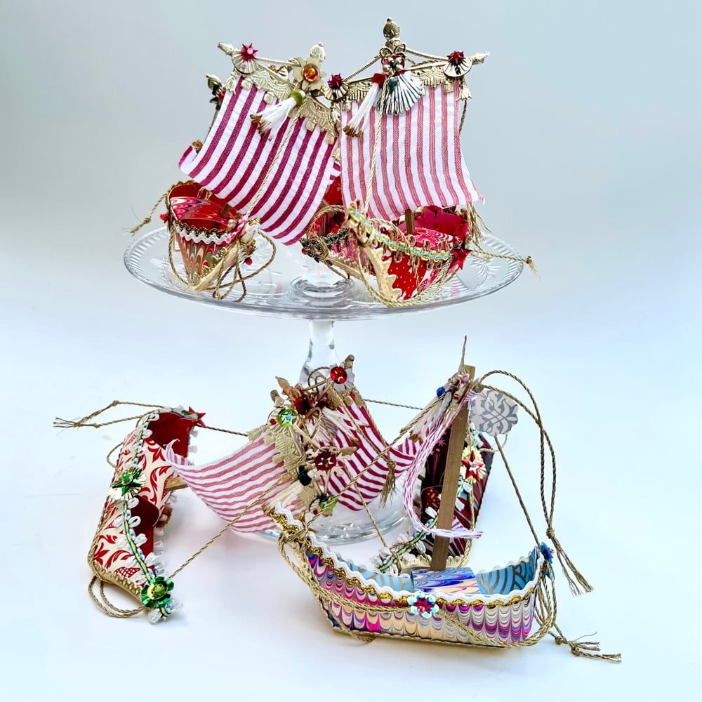 Image of Ship of Dreams- Red & White Sails