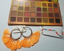Image 2 of Tangerine Tassel Hoops & Nude Palette Bundle   