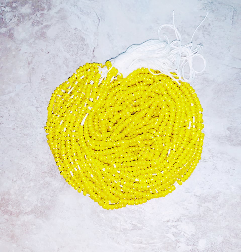 Image of Saffron Yellow XL Tie Waistbead 